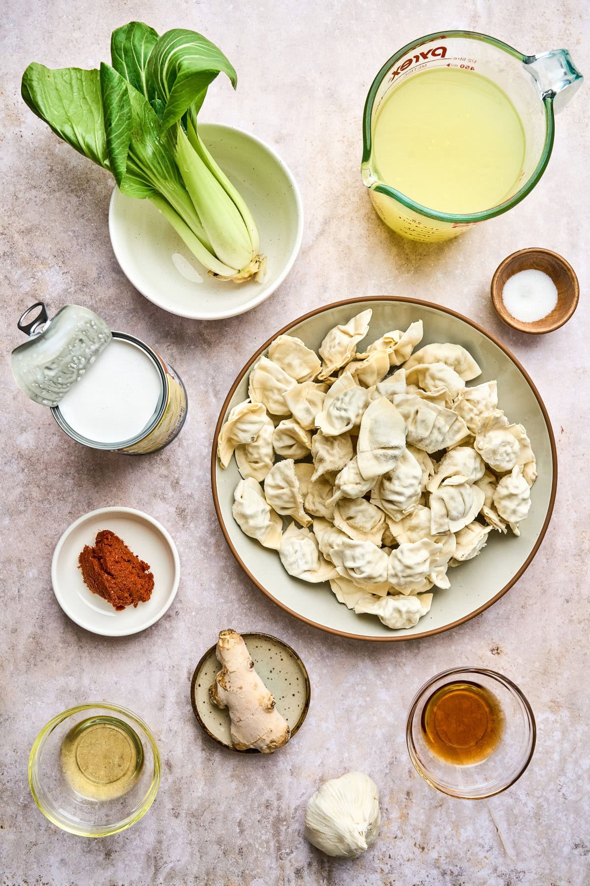 This Coconut Curry Soup with Wontons can be on your table in 20 minutes! Perfect dinner when you are on the run with activities or tired from the day of work. Ingredients for Coconut Curry Soup with Wontons.